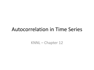 Autocorrelation in Time Series