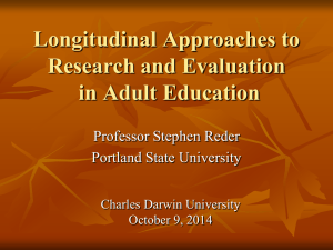 Longitudinal Approaches to Adult Education