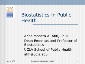 Biostatistics - UCLA School of Public Health