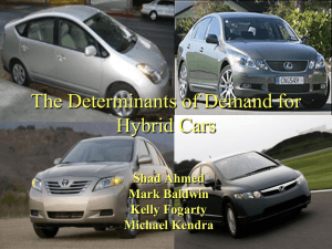 The Determinants of Hybrid Car Sales