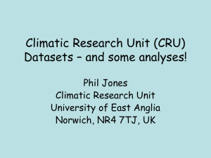 Climatic Research Unit (CRU) Datasets
