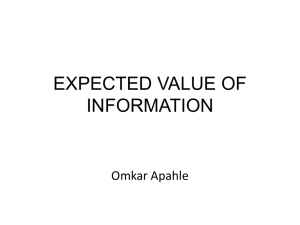 Expected Value of Information