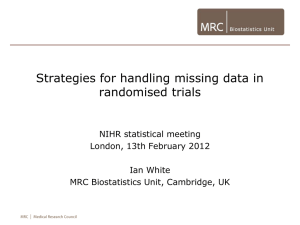 Strategies for handling missing data in randomised trials