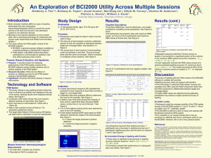 An Exploration of BCI2000 Utility Across Multiple Sessions