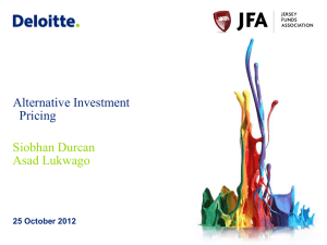 26 October 2012 Alternative Investment Pricing