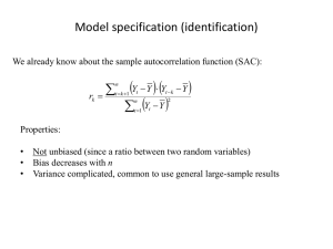 Model specification (identification)