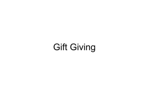 Why do we give gifts
