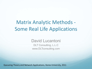 Matrix Analytic Methods