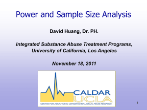 Power and Sample Size Analysis - UCLA Integrated Substance