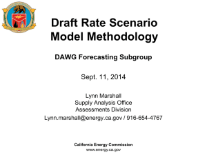 Draft Rate Scenario Model Methodology DAWG Forecasting Subgroup