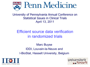 Efficient Source Data Verifications in Cancer Trials