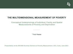 The Multidimensional Measurement of Poverty
