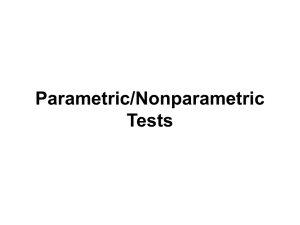 Parametric/Nonparametric Tests