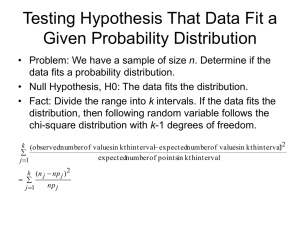 Testing Hypothesis That Data Fits a Given Probability Distribution