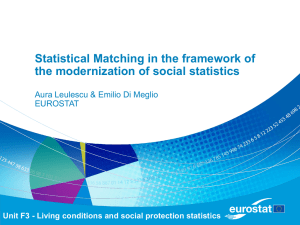 VIP project-Statistical Matching in the framework of - CROS