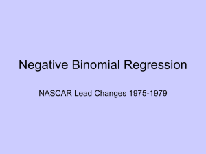 Negative Binomial Regression - NASCAR Lead Changes (1975