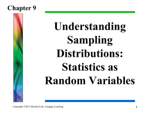 Lecture Notes Chapter 9 - Department of Statistics and Probability