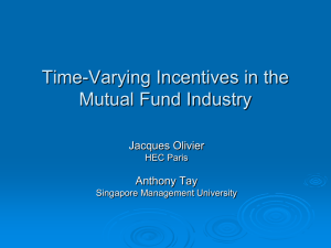 Time-Varying Incentives in the Mutual Fund Industry