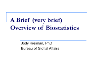 Overview of Biostatistics - UCLA Head and Neck Surgery