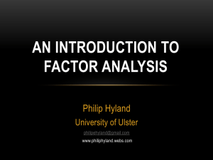 1. Intro To Factor Analysis