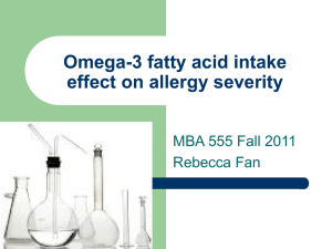 Omega-3 intake effect on allergy