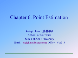 6.1 Some General Concepts of Point Estimation - Sun Yat