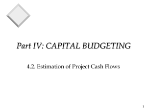 4.2 Estimation of Project Cash Flows