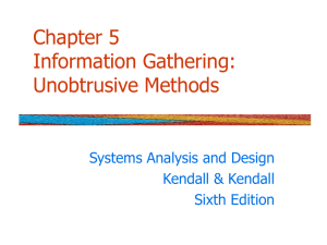 Information Gathering: Unobtrusive Methods
