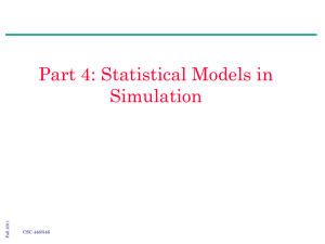Statistical Models in Simulation