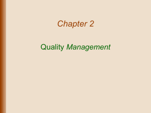 Chapter 2 Quality Management - Personal homepage directory