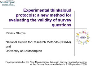 a new method for evaluating the validity of survey questions