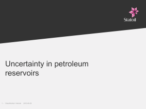 Uncertainty in petroleum reservoirs