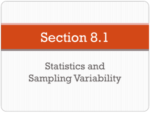 8.1 Sampling Distributions