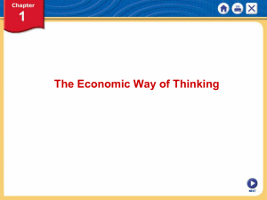 Chapter 1: The Economic Way of Thinking.