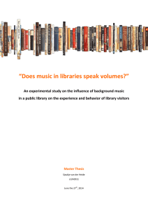 “Does music in libraries speak volumes?”