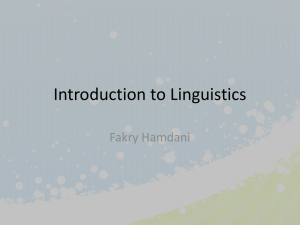 Introduction to Linguistics - WordPress.com
