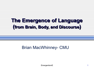 Emergentist Approaches to Language