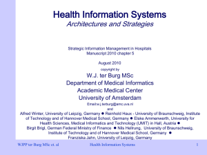 Modeling Health Information Systems