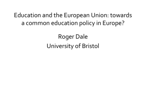 towards a common education policy in Europe?