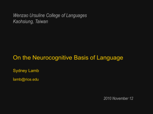 Language in the Brain - Rice University -
