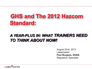 GHS (Globally Harmonized System)