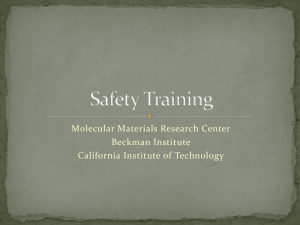 MMRC_Safety_Training - The Molecular Materials Research