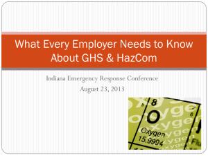 GHS and HazCom 2013