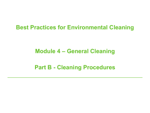 Cleaning procedures - Public Health Ontario