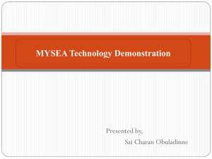 MYSEA Technology Demonstration