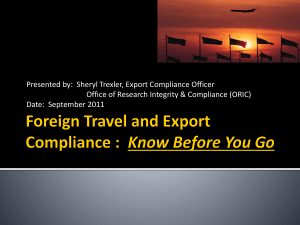 Foreign Travel PowerPoint Presentation