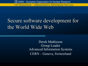 Secure software development for World Wide Web.