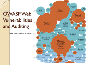 OWASP Web Vulnerabilities and Auditing
