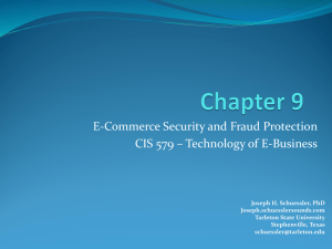 Chapter 9: E-Commerce Security and Fraud Protection