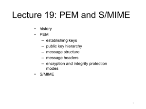 PEM and S/MIME